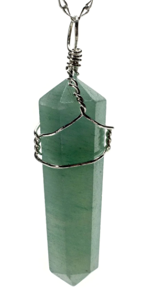 Aventurine Point Healing Stone Pendant Necklace