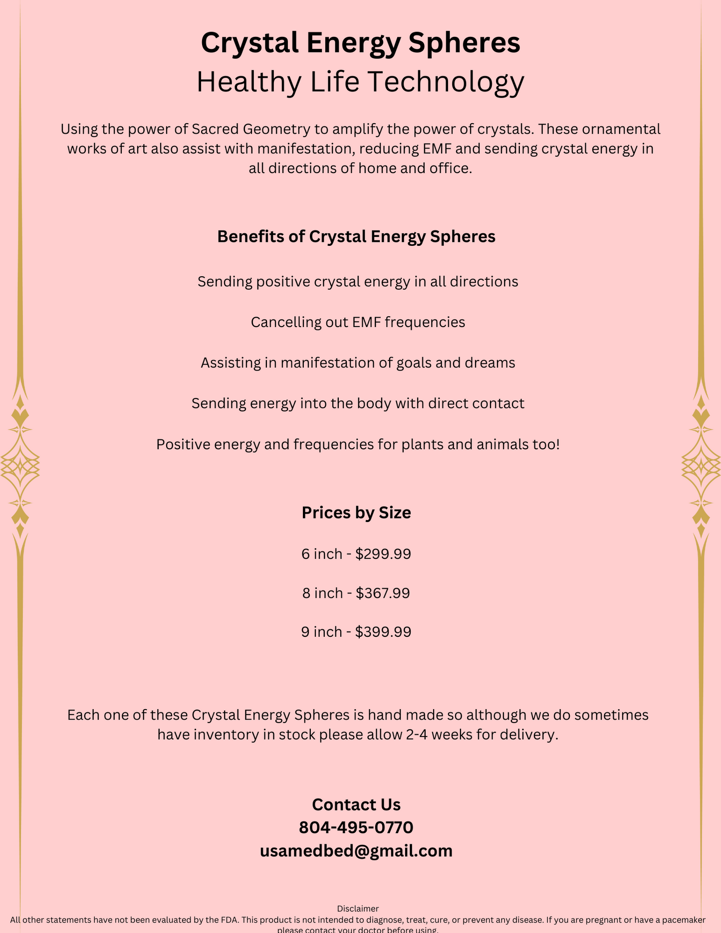 Crystal Energy Spheres