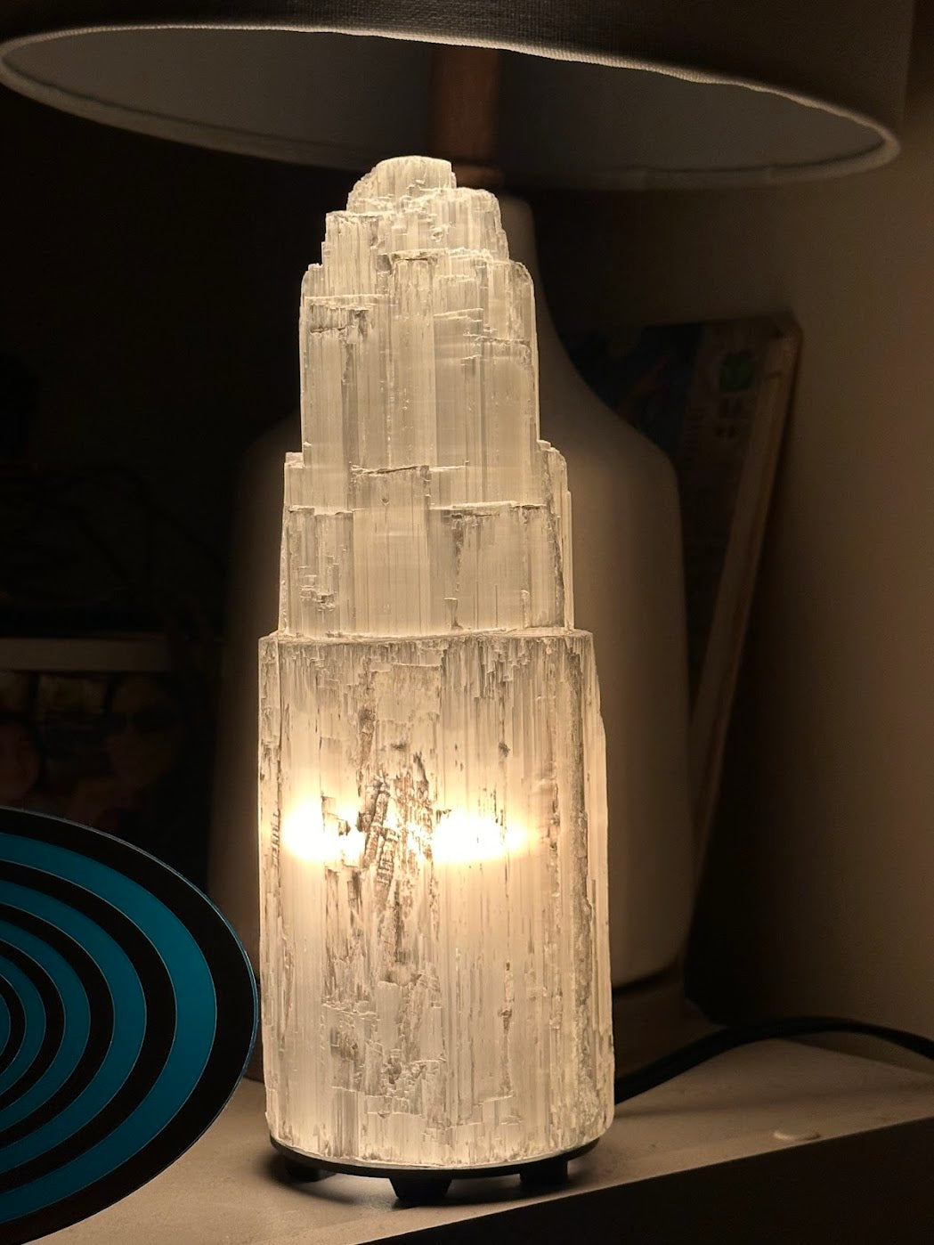 Rose Quartz and Slenite Lamp Package SAVE 30%
