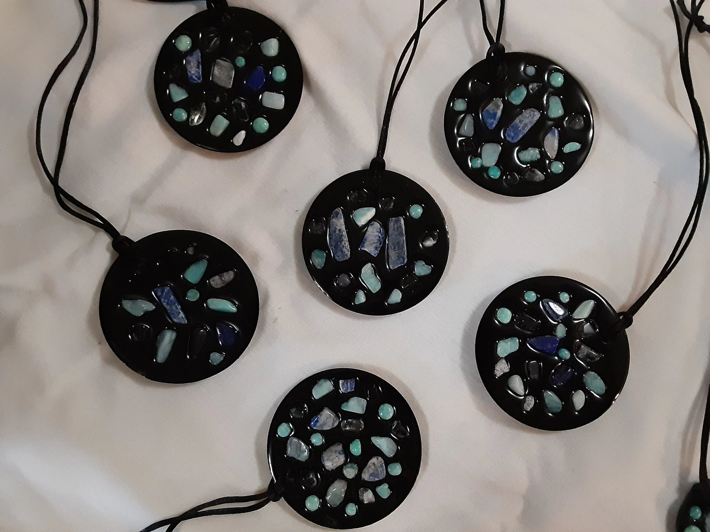 Sole Support Pendant +Amazonite, Fluorite, Rose Quartz and Lapis Large Size - USA Med Bed