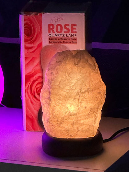 Rose Quartz and Slenite Lamp Package SAVE 30%