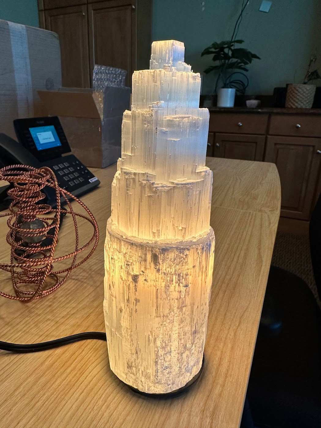 Selenite Crystal Lamp