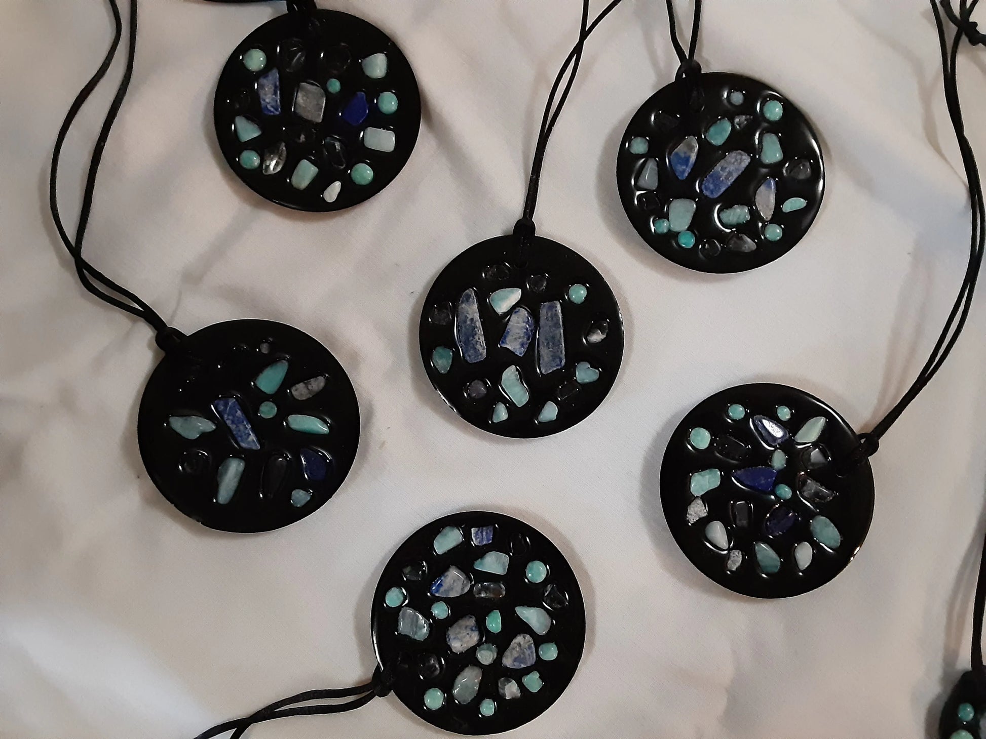 Sole Support Pendant +Amazonite, Fluorite, Rose Quartz and Lapis Large Size - USA Med Bed