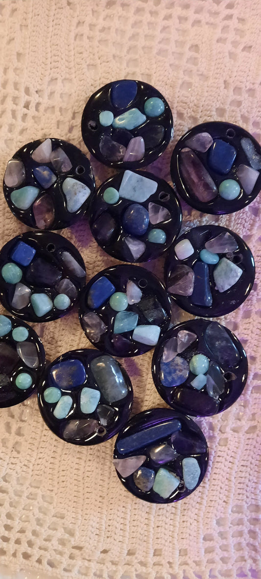 Sole Support Pendant +Amazonite, Fluorite, Rose Quartz and Lapis Small Size - USA Med Bed