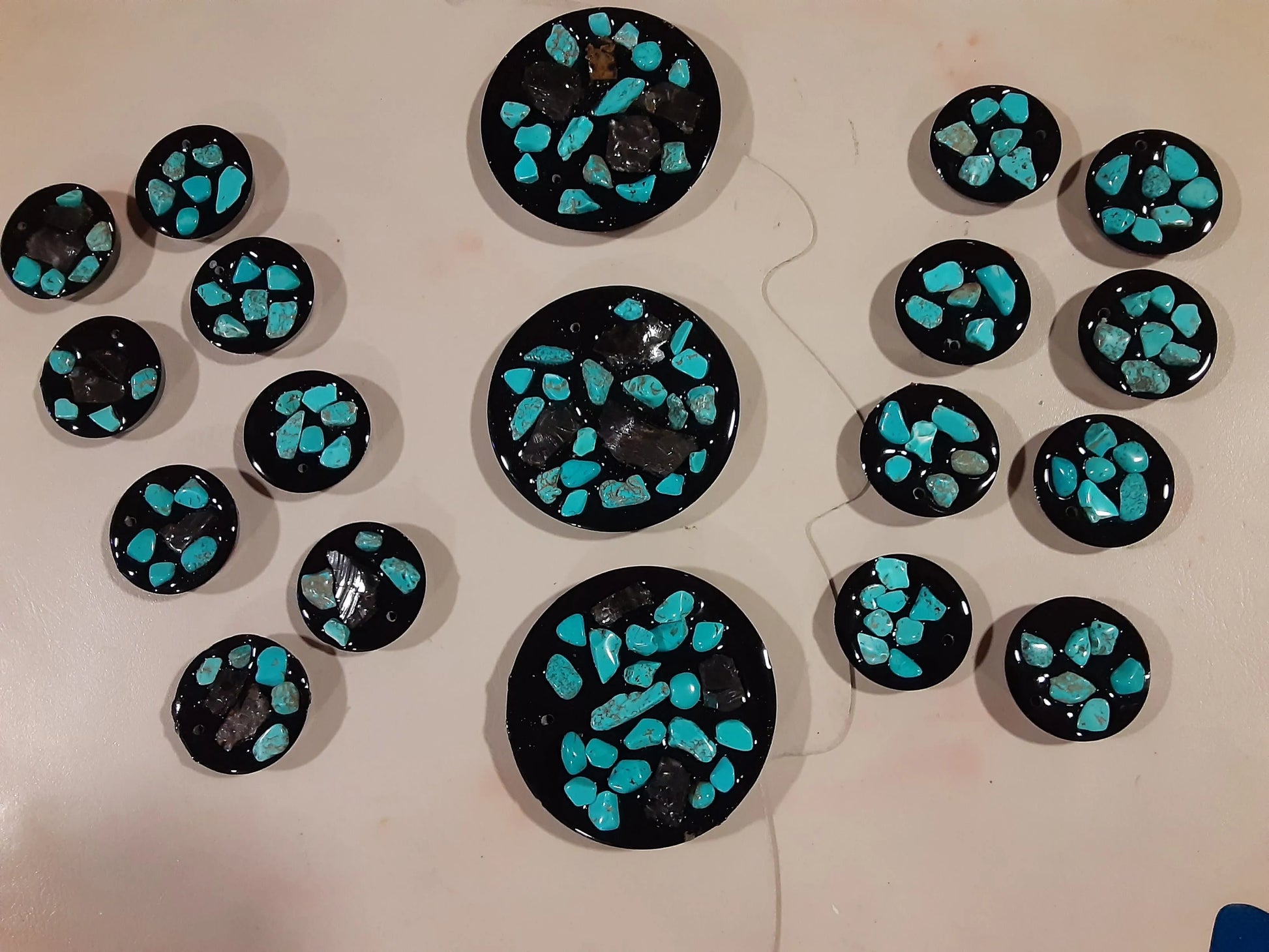 Sole Support Pendant + Turquoise + Elite Shungite Stones Size Small - USA Med Bed