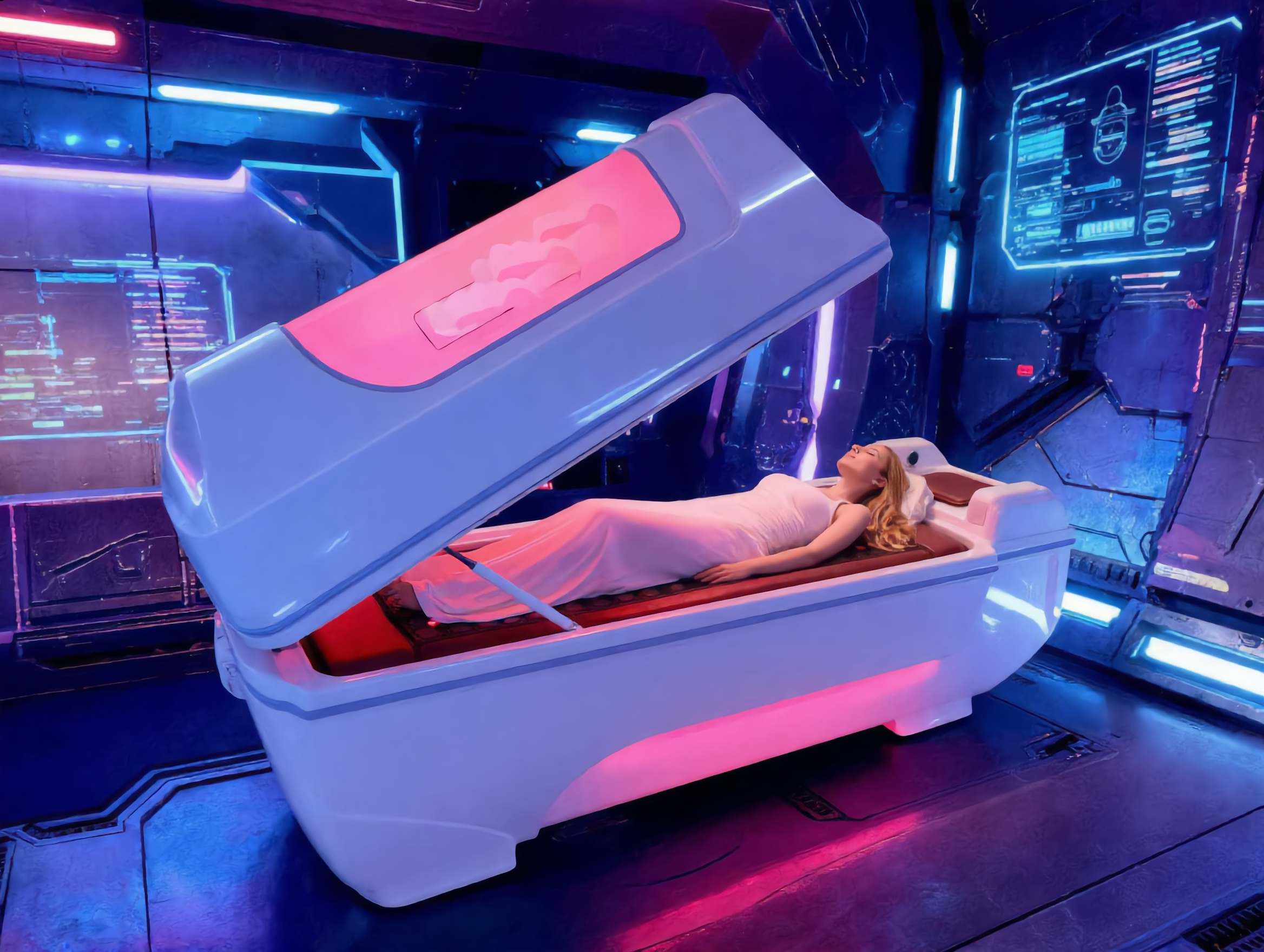 Saturn Red Light - Green Light Wellness Pod